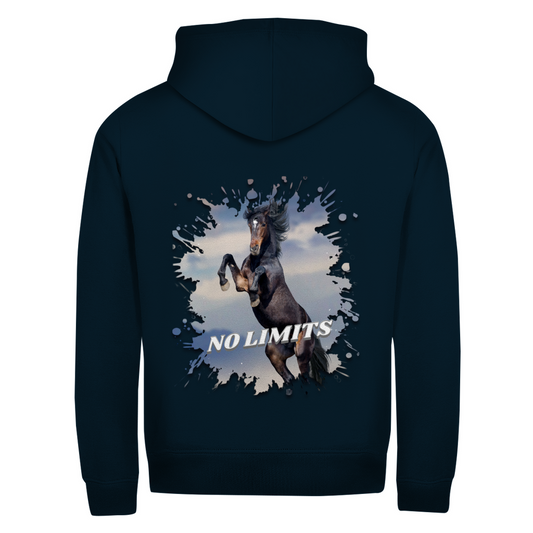 No Limits - Zipper-Hoodie Unisex | Rückendruck