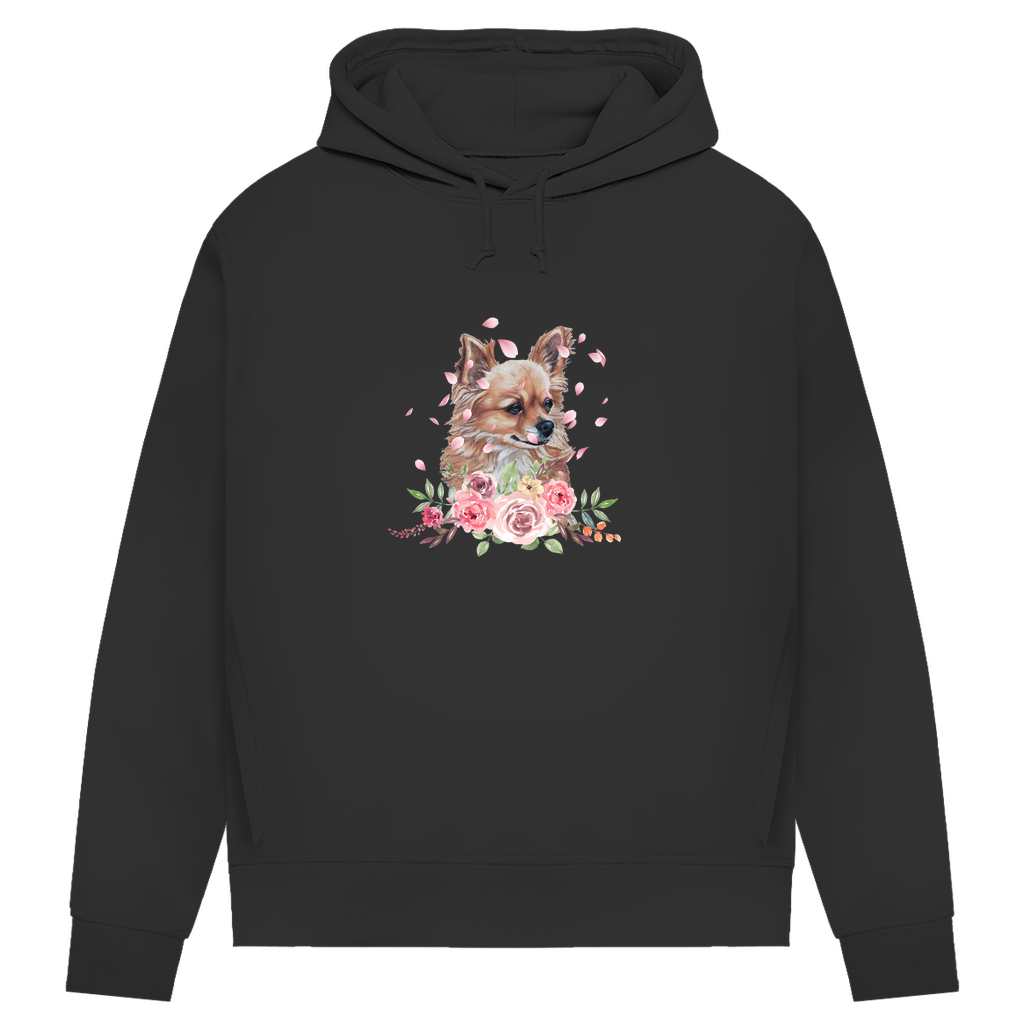 Flower Chihuahua - Bio-Hoodie für Damen