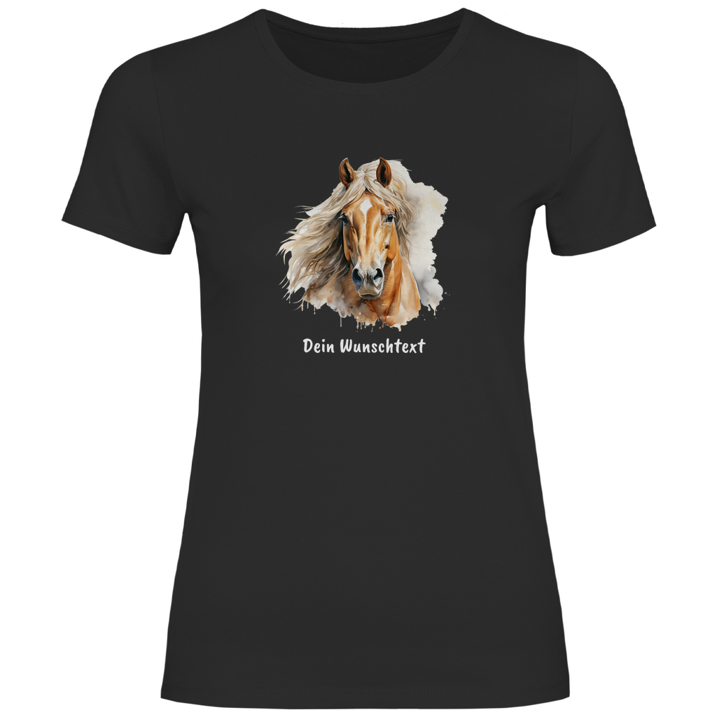 Pferdezeit - T-Shirt für Damen- Dein Wunschtext