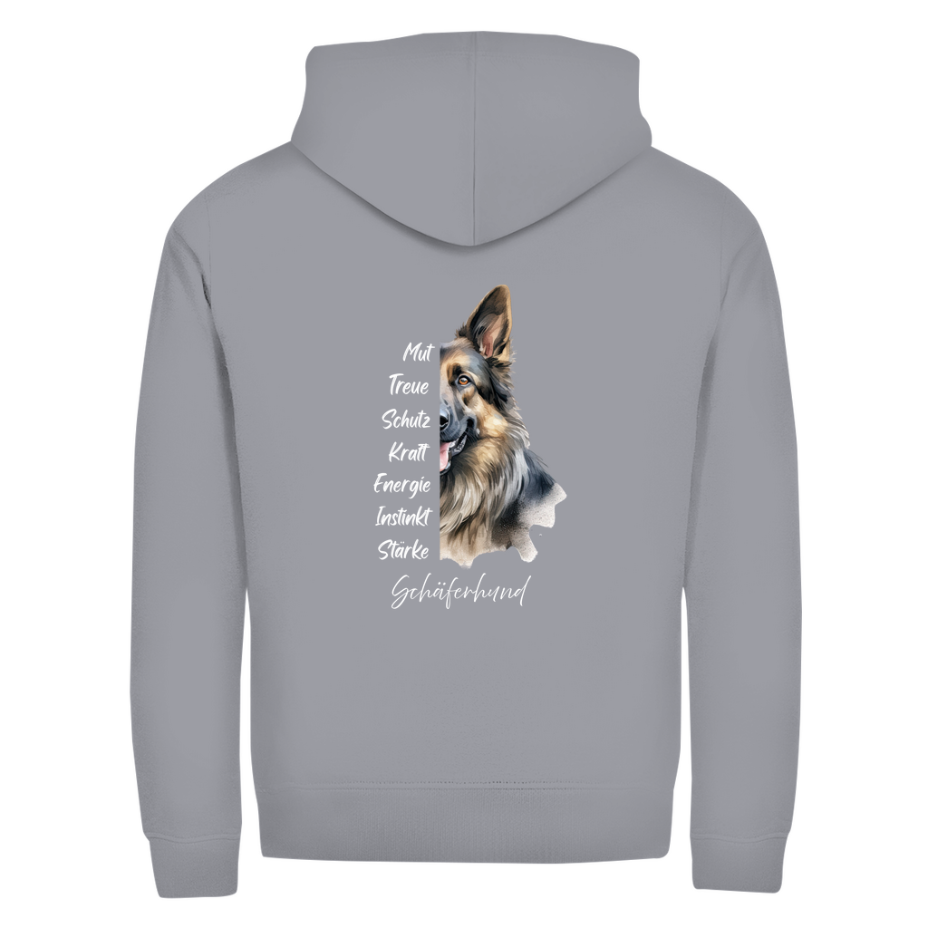 Schäferhund - Zipper Hoodie-Unisex | Rückendruck