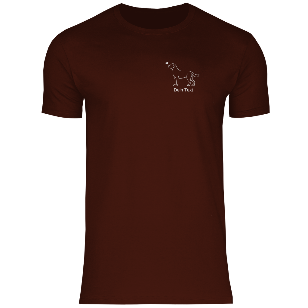 Labrador mit Herz - T-Shirt für Herren- Dein Wunschtext