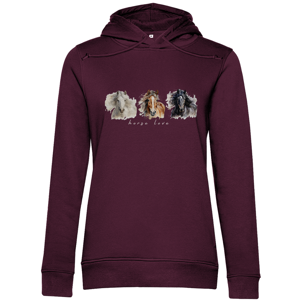 Horse Love - Bio-Hoodie für Damen
