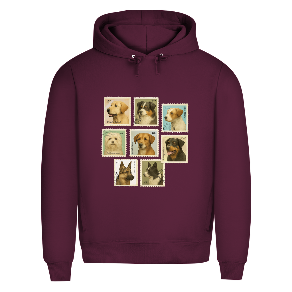 Briefmarken - Bio-Hoodie für Herren