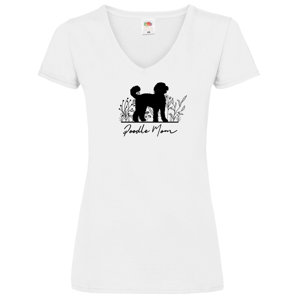Pudel Mom - V-Shirt für Damen