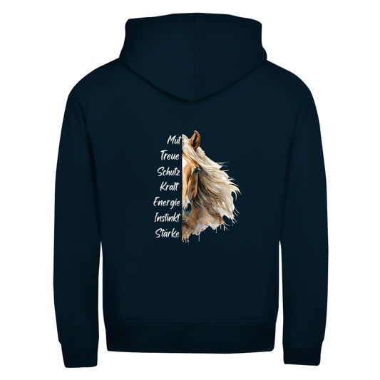 Wilde Seele- Zipper-Hoodie Unisex | Rückendruck
