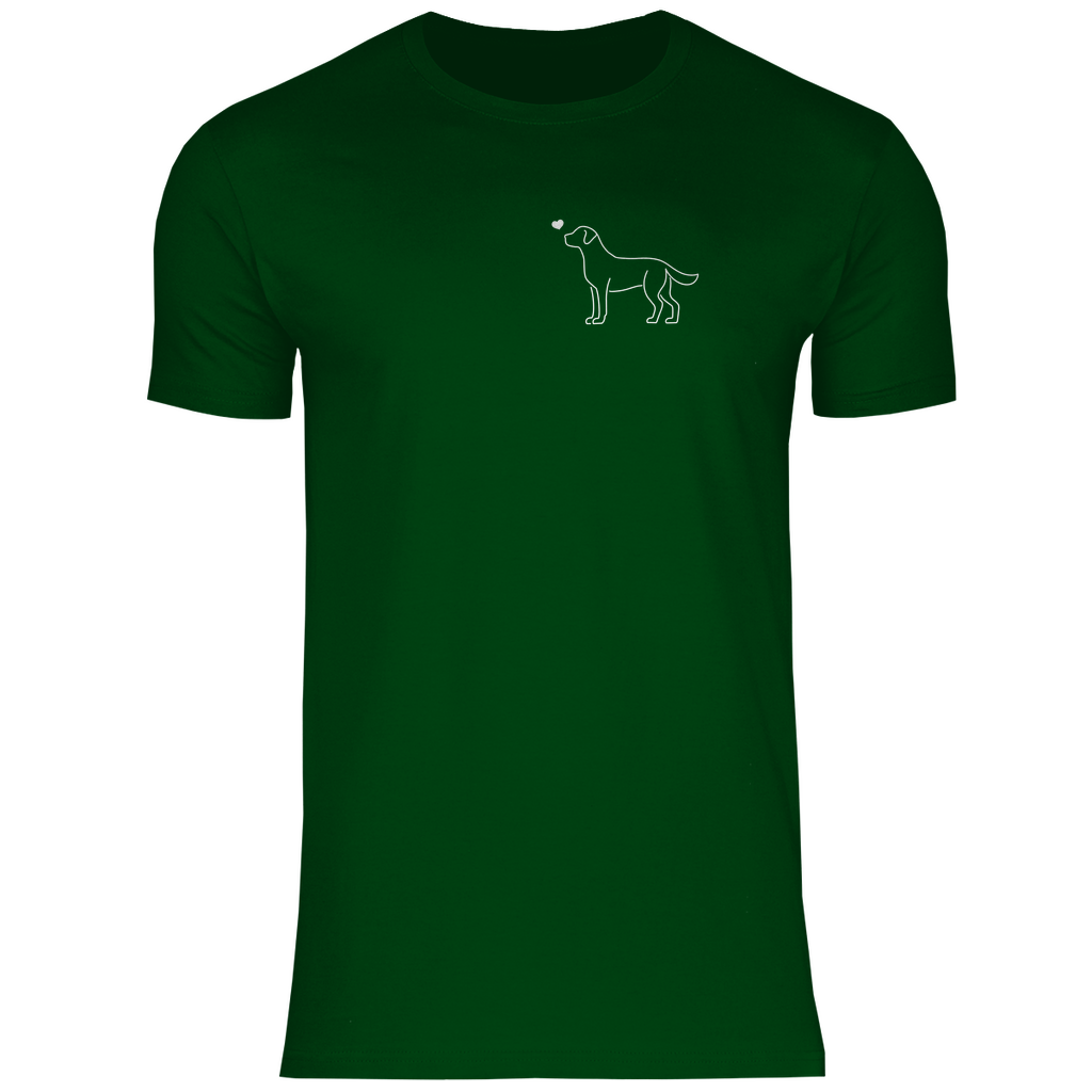 Labrador mit Herz - T-Shirt für Herren