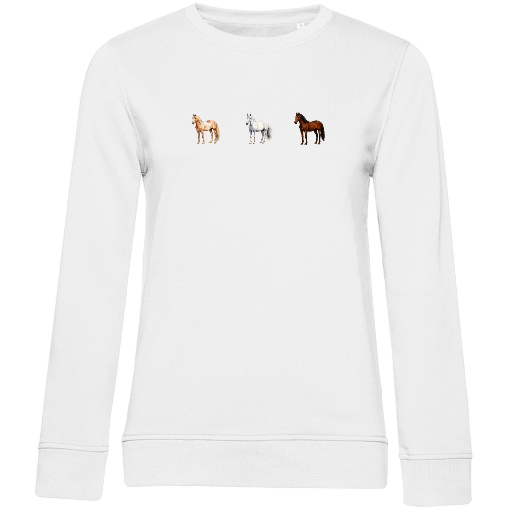 Pferde Trio - Bio-Sweatshirt für Damen