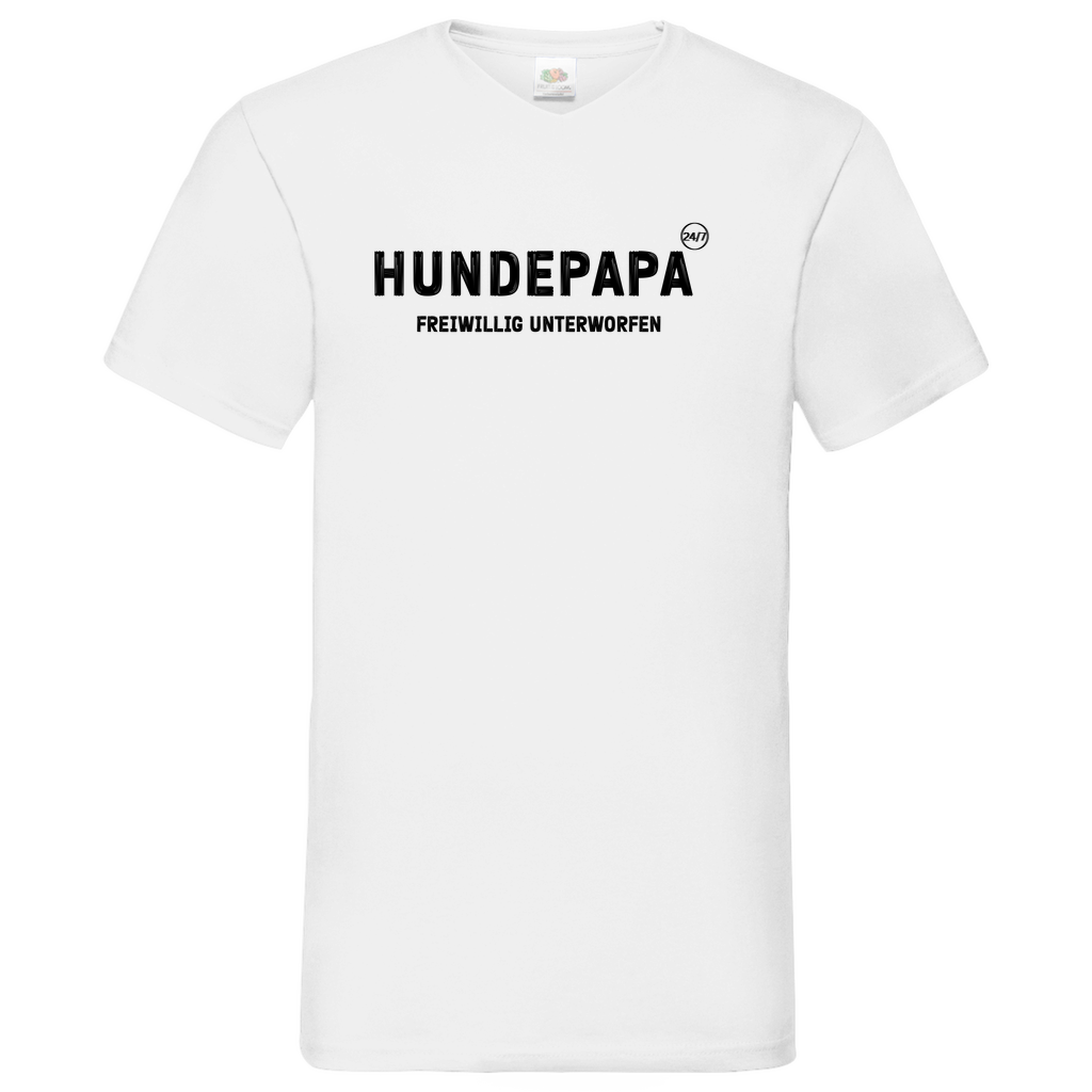 Hundepapa in Vollzeit - V-Shirt für Herren