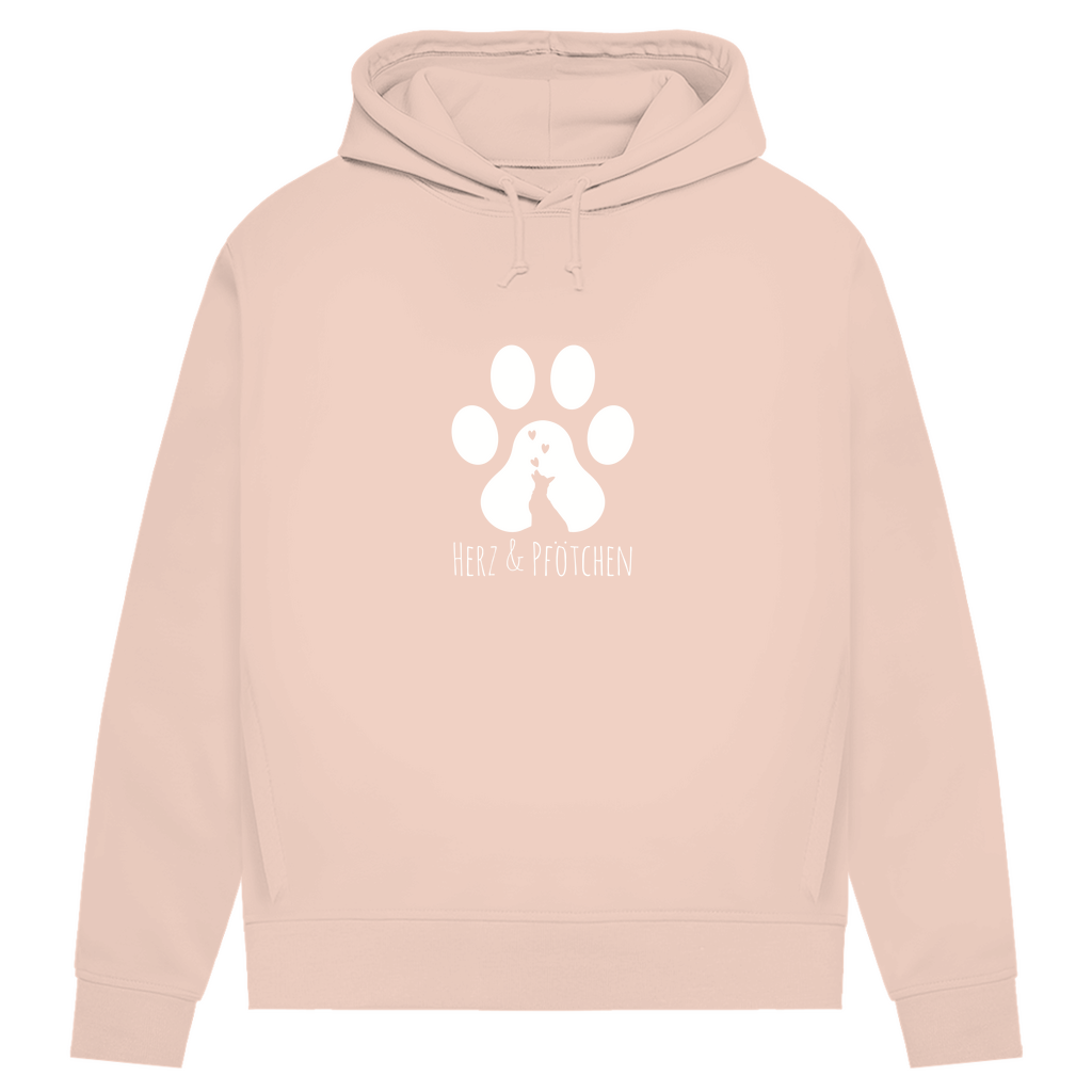 Herz und Pfötchen - Bio-Hoodie für Damen