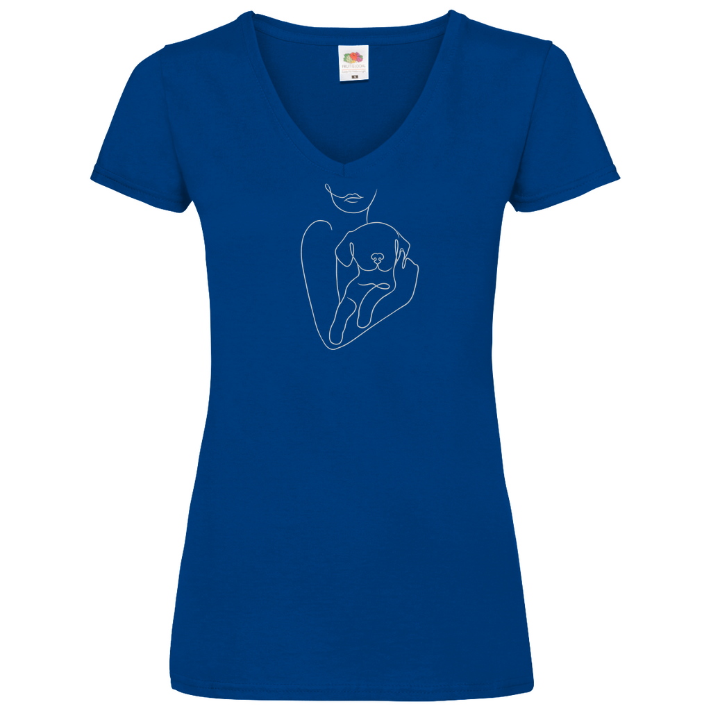 Welpenliebe - V-Shirt für Damen