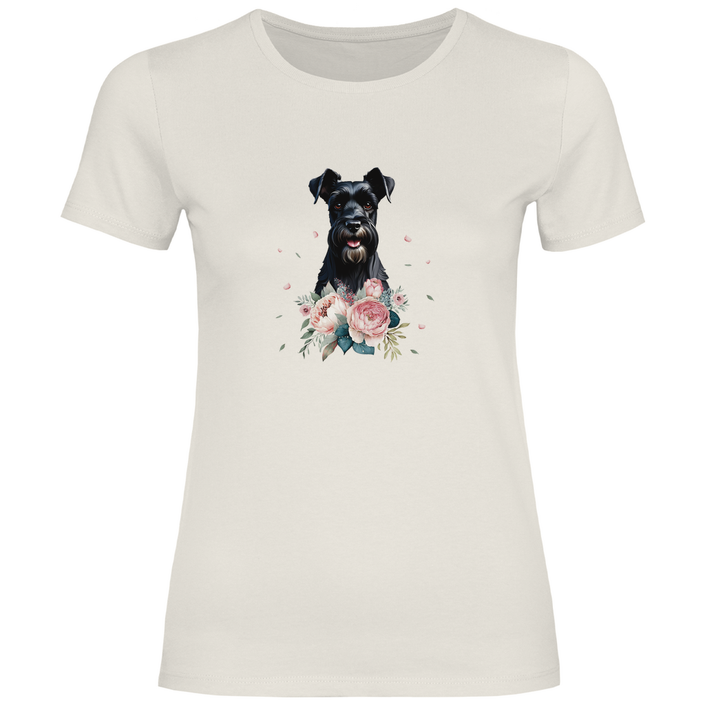 Flower Schnauzer - T-Shirt für Damen