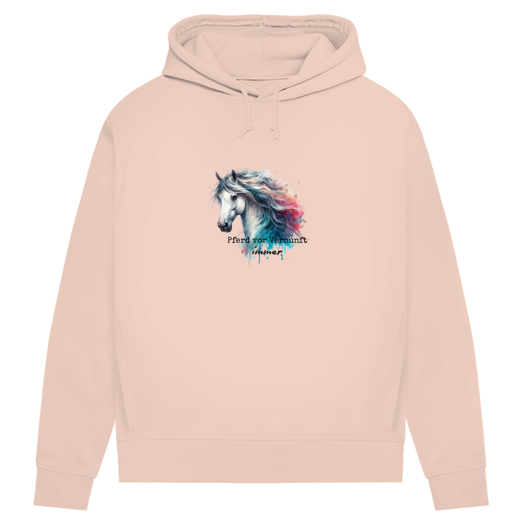 Pferd vor Vernunft - Bio-Hoodie für Damen