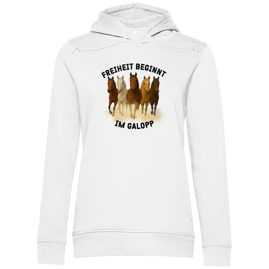 Galopp ist Freiheit - Bio-Hoodie für Damen