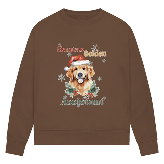 Santas Golden Assistant - Bio-Sweatshirt für Damen