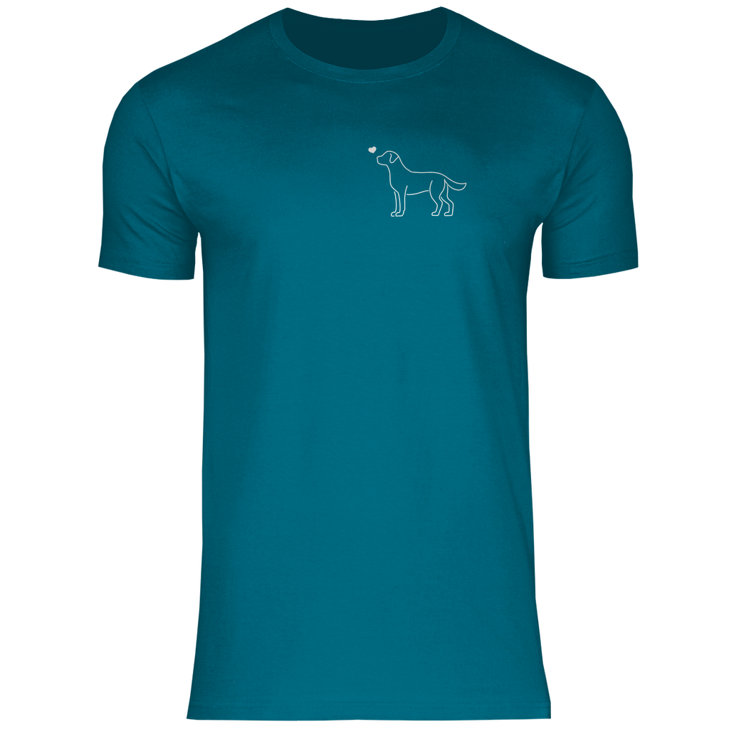 Labrador mit Herz - T-Shirt für Herren