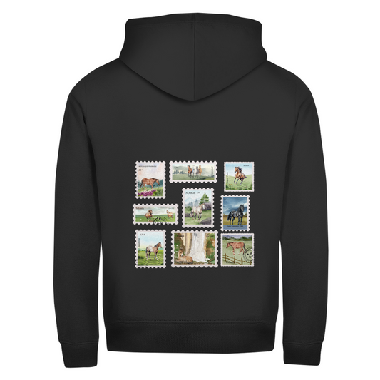 Pferdepost- Zipper-Hoodie Unisex | Rückendruck