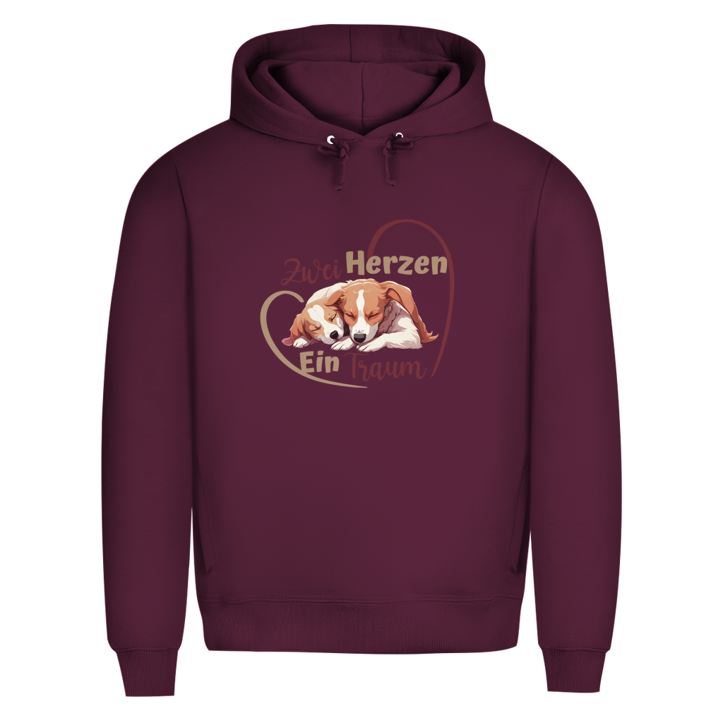 Zwei Herzen- Bio-Hoodie für Herren