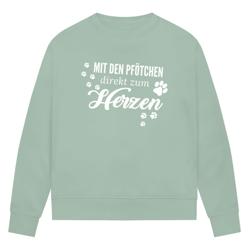 Direkt zum Herzen - Bio-Sweatshirt für Damen