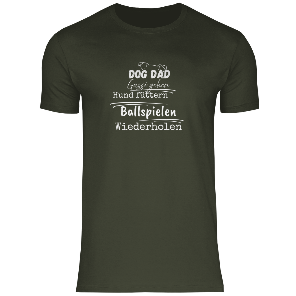 Dog Dad Alltag - T-Shirt für Herren- Dein Wunschtext
