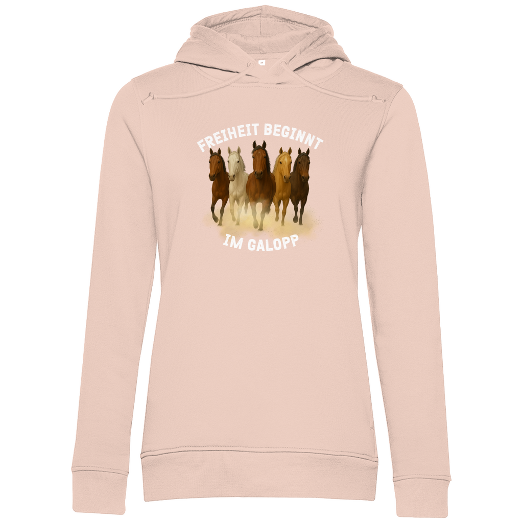 Galopp ist Freiheit - Bio-Hoodie für Damen