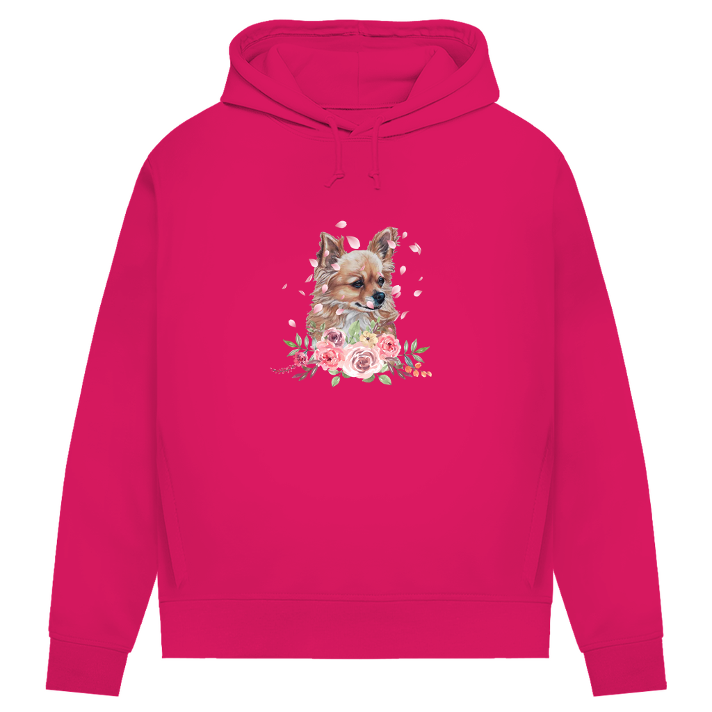 Flower Chihuahua - Bio-Hoodie für Damen