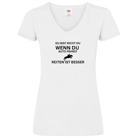 Reiten ist besser - V-Shirt für Damen