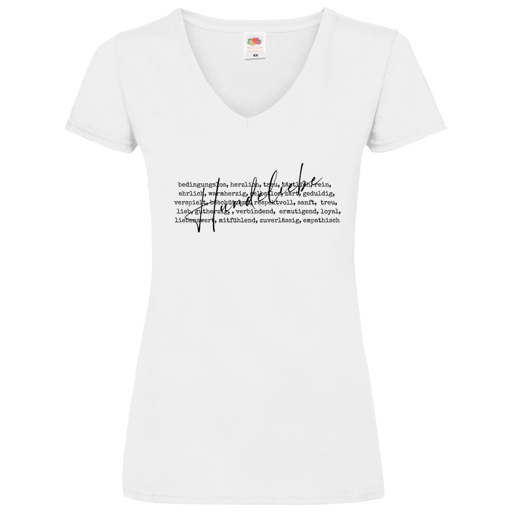 Hunde Liebe ist... - V-Shirt für Damen