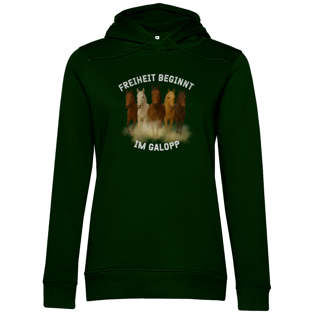 Galopp ist Freiheit - Bio-Hoodie für Damen