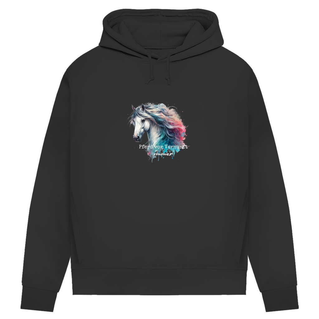 Pferd vor Vernunft - Bio-Hoodie für Damen