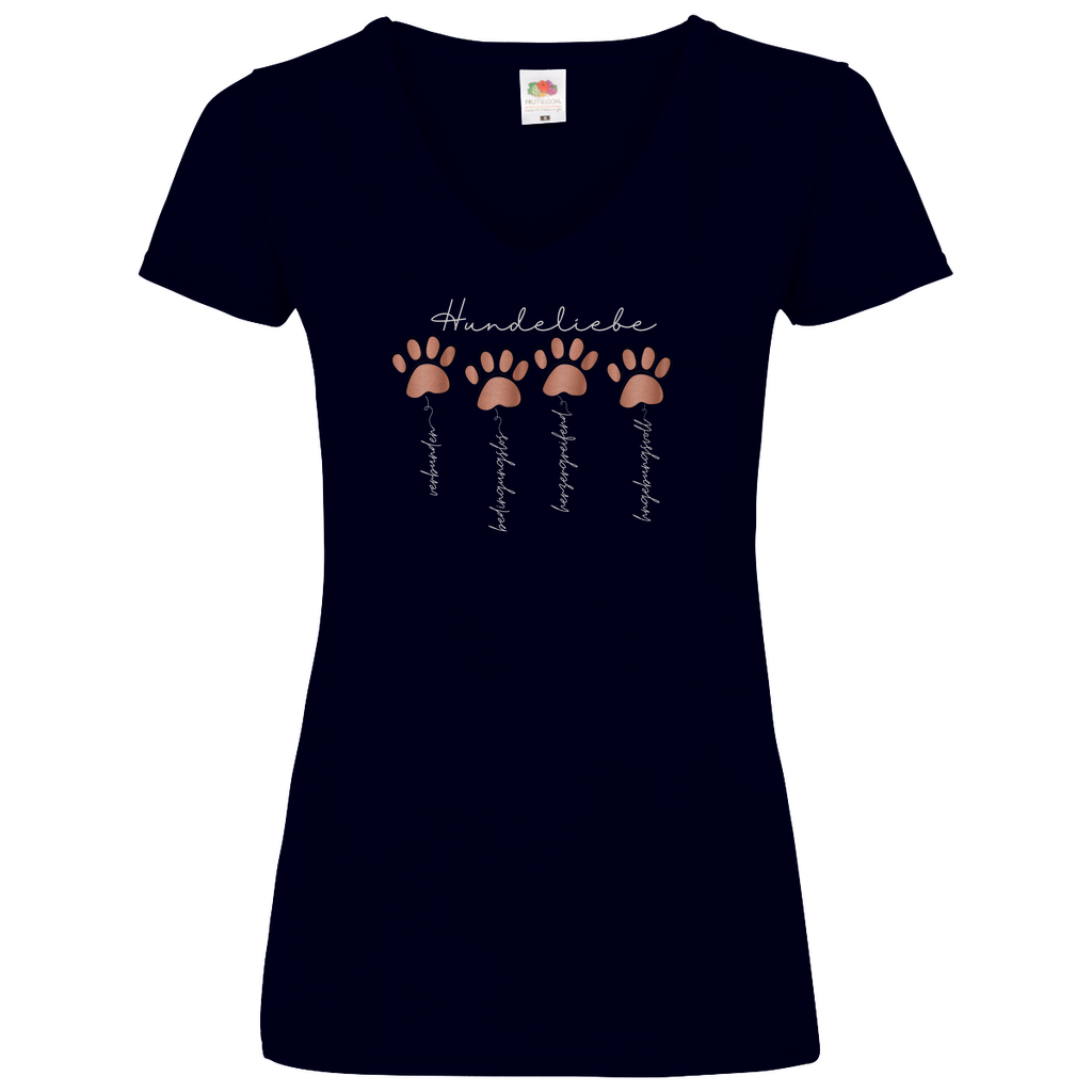 Hundeliebe - V-Shirt für Damen