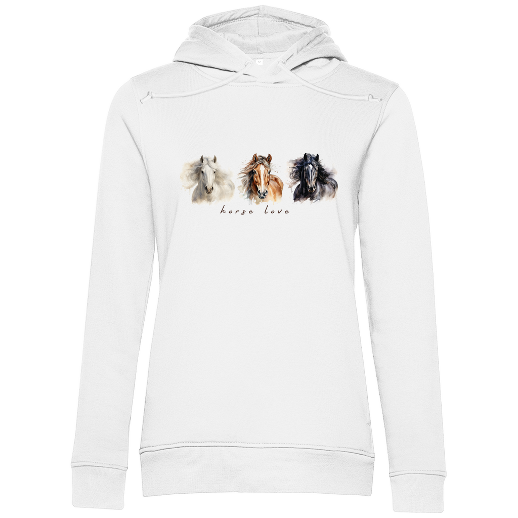Horse Love - Bio-Hoodie für Damen