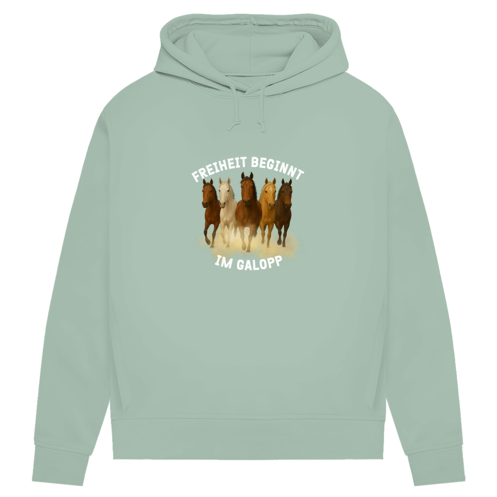 Galopp ist Freiheit - Bio-Hoodie für Damen