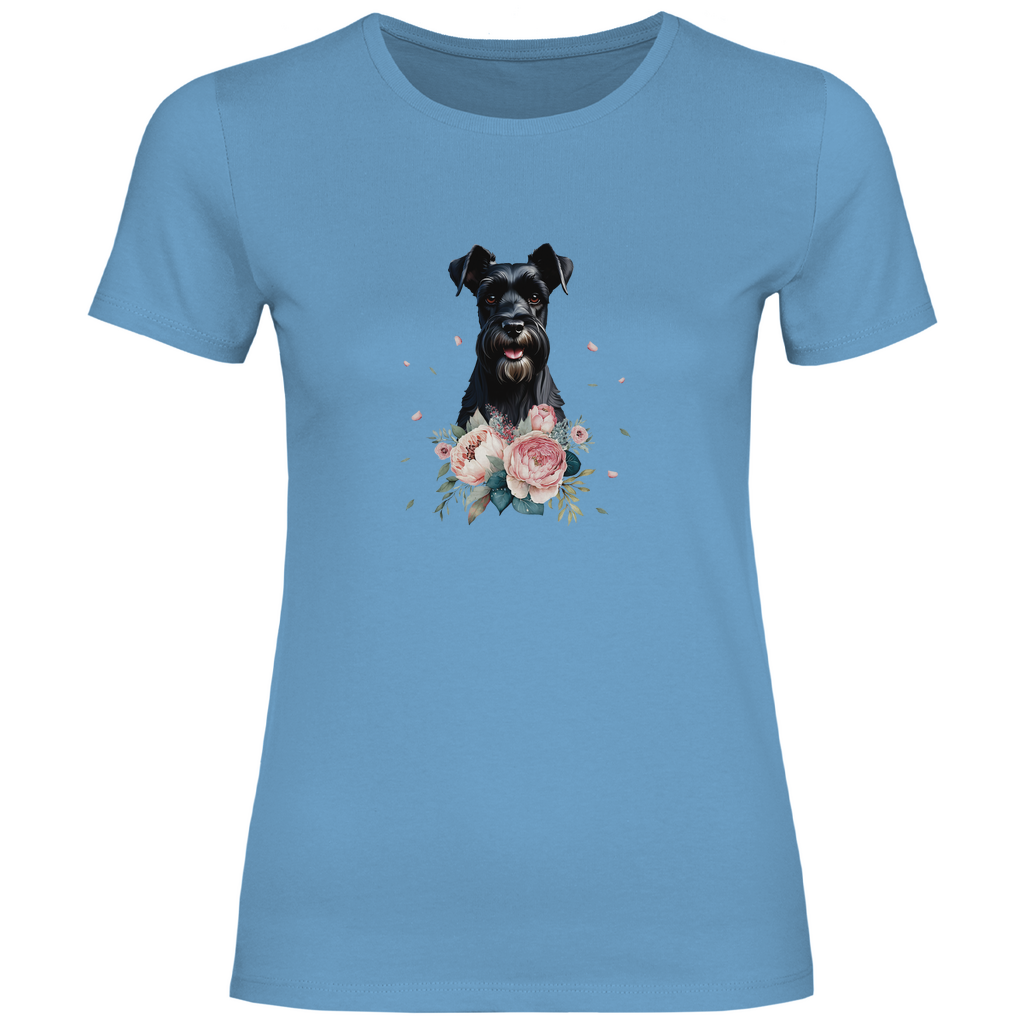 Flower Schnauzer - T-Shirt für Damen