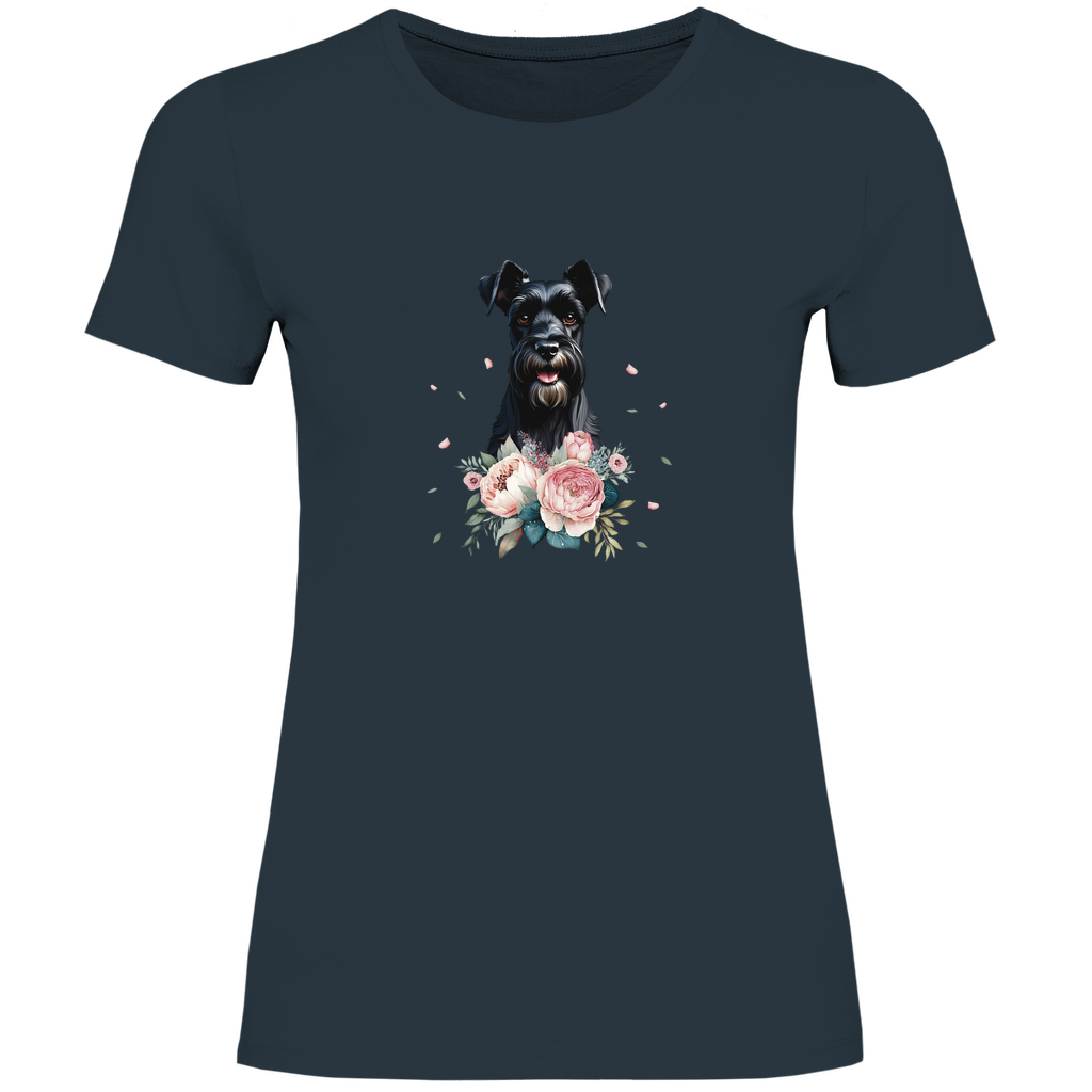 Flower Schnauzer - T-Shirt für Damen