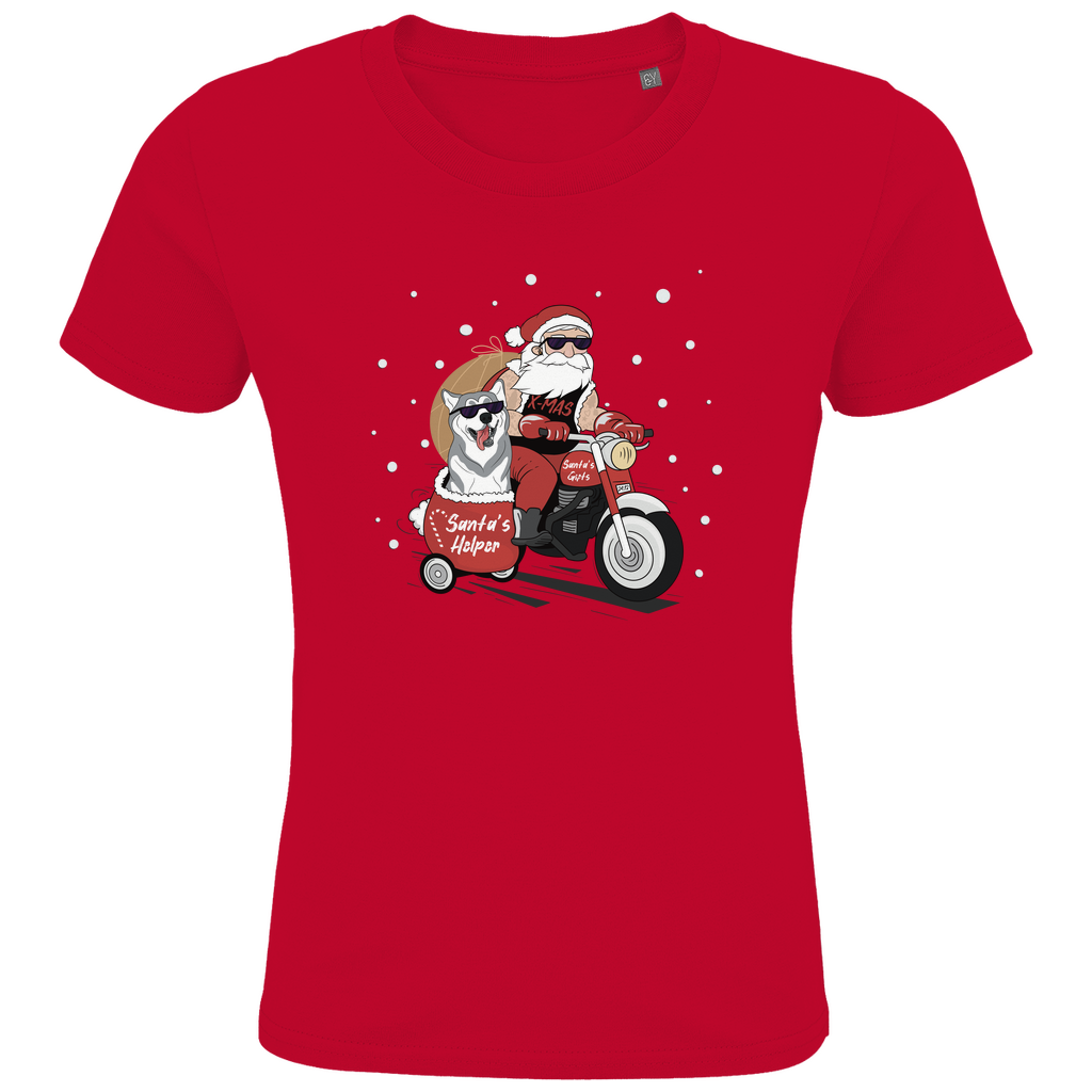Biker Santa - Bio T-Shirt für Kinder