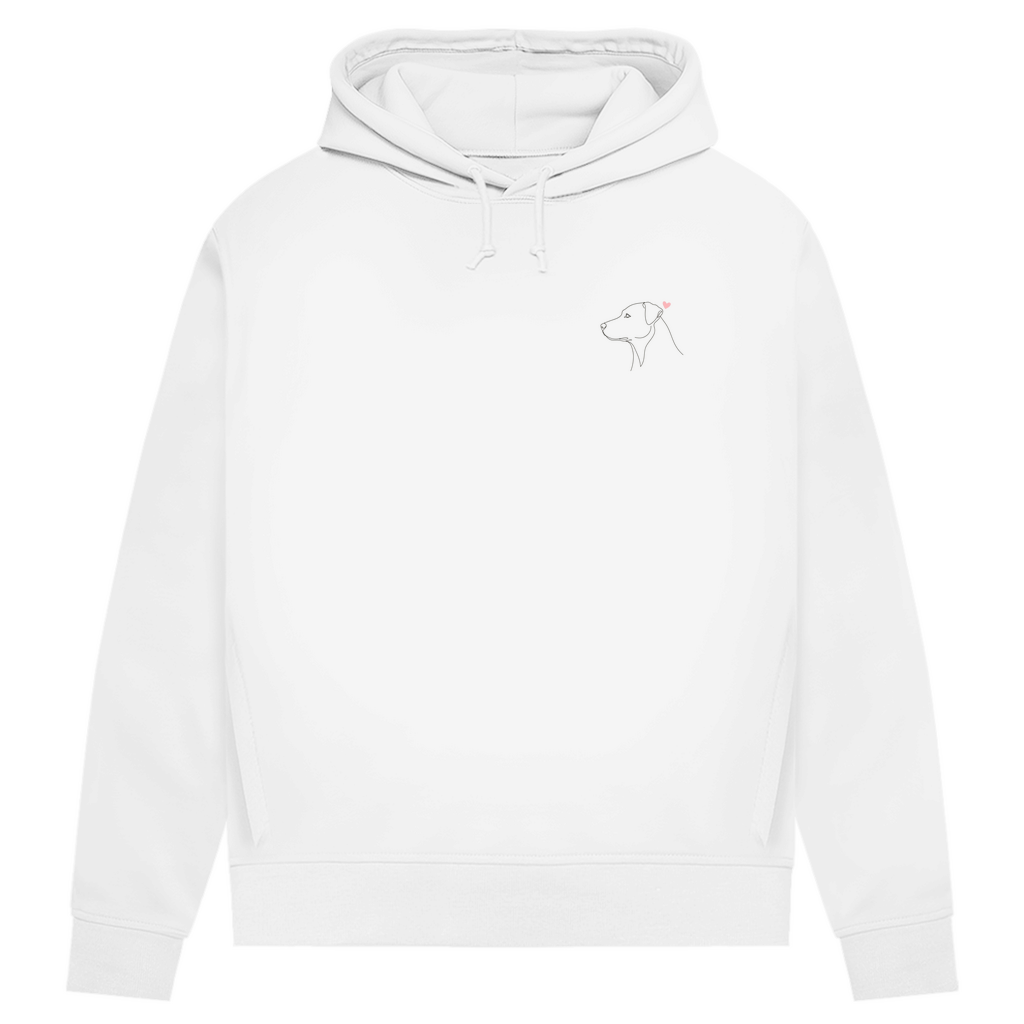 Treues Herz - Bio-Hoodie für Damen |Brustmotiv