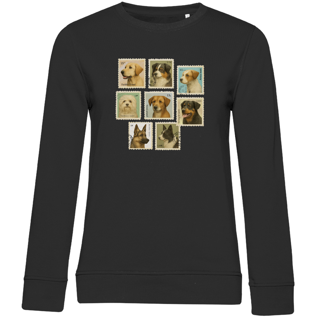 Briefmarken - Bio-Sweatshirt für Damen