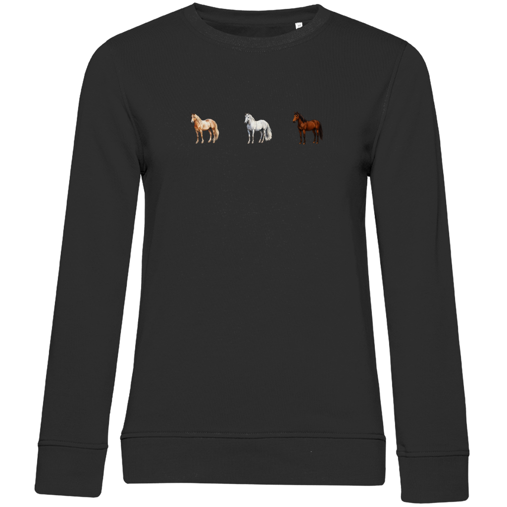 Pferde Trio - Bio-Sweatshirt für Damen
