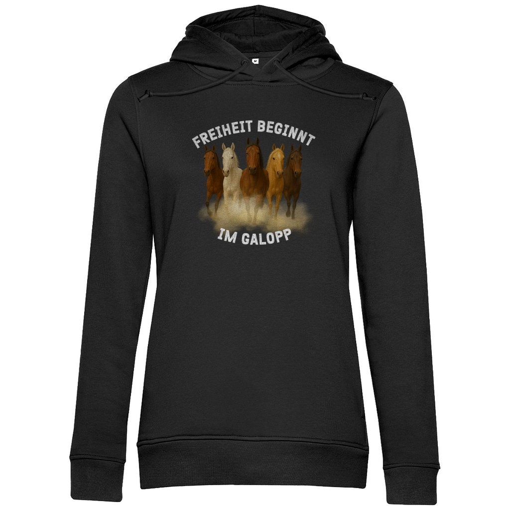 Galopp ist Freiheit - Bio-Hoodie für Damen