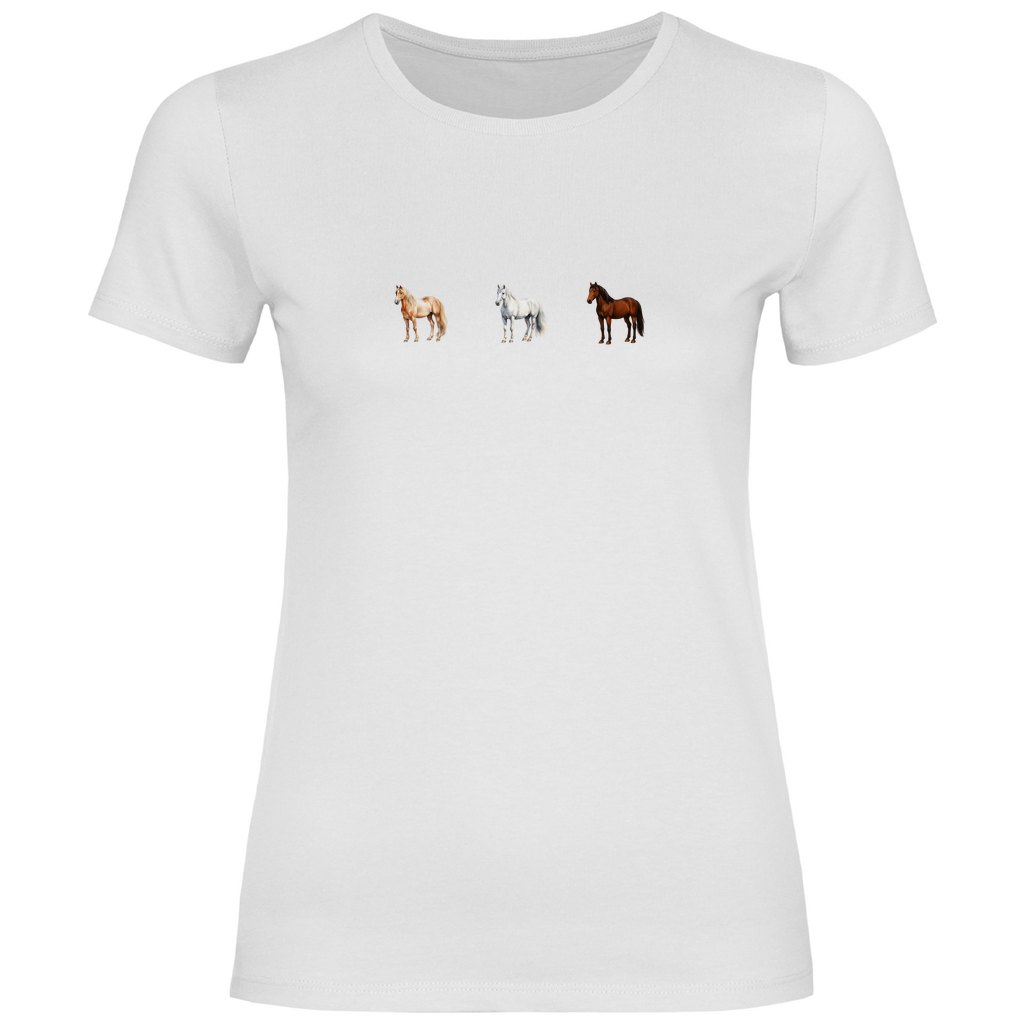 Pferde Trio - T-Shirt für Damen