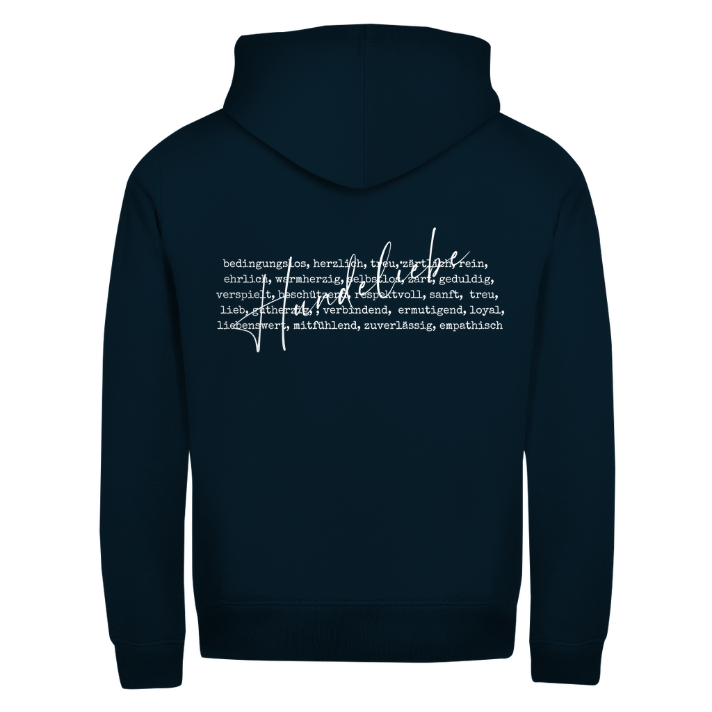 Hunde Liebe ist... - Zipper-Hoodie Unisex | Rückendruck