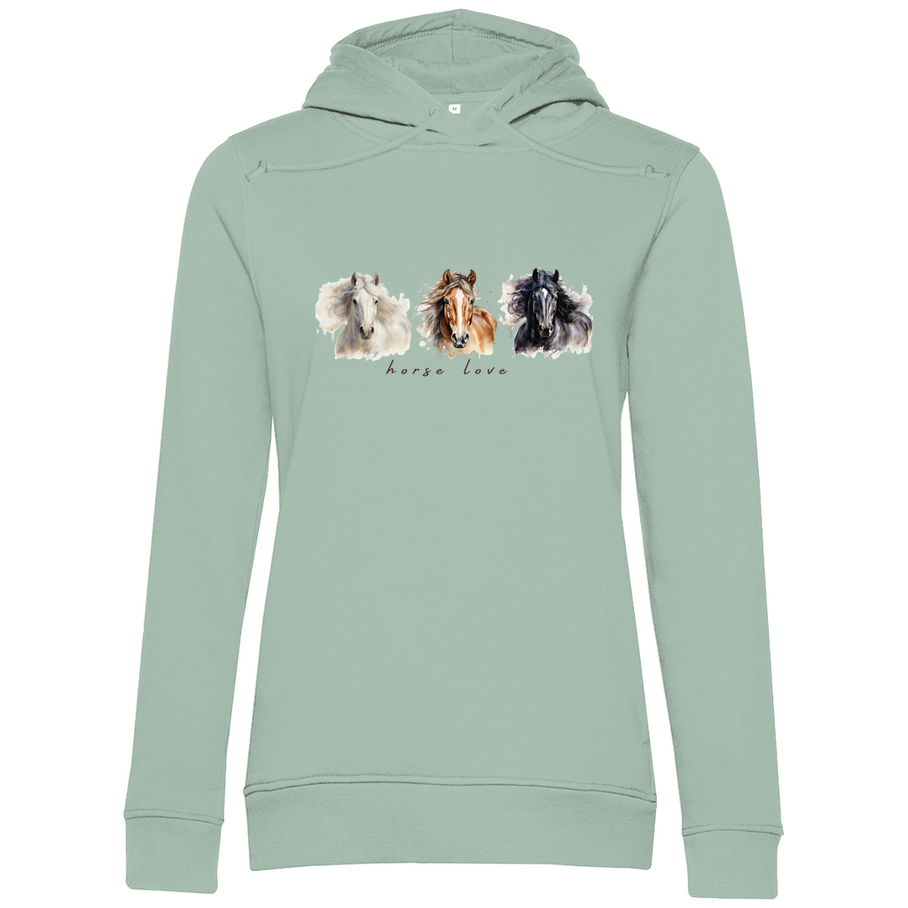Horse Love - Bio-Hoodie für Damen