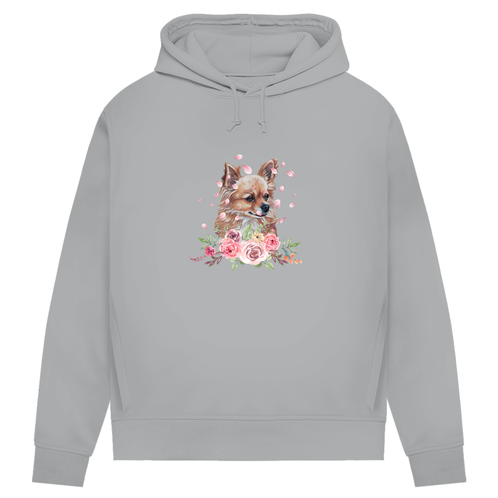 Flower Chihuahua - Bio-Hoodie für Damen