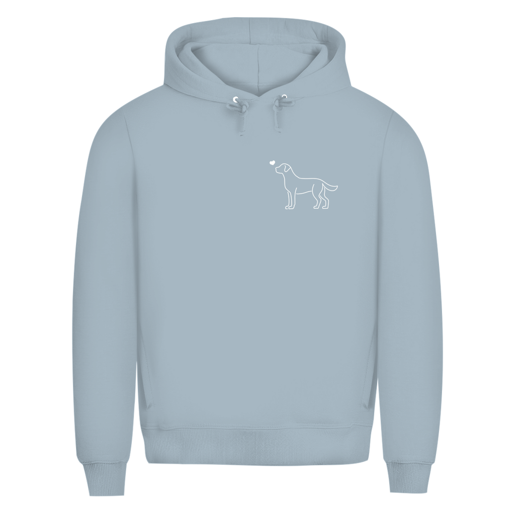 Labrador mit Herz - Bio-Hoodie für Herren