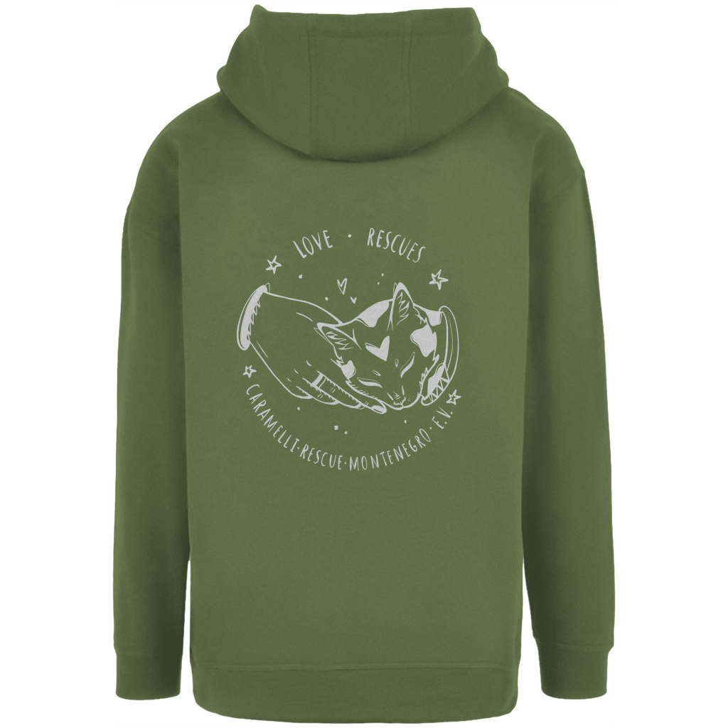 Love Rescues - Unisex Oversize Hoodie | Caramelli | Beidseitig |Winter Kollektion