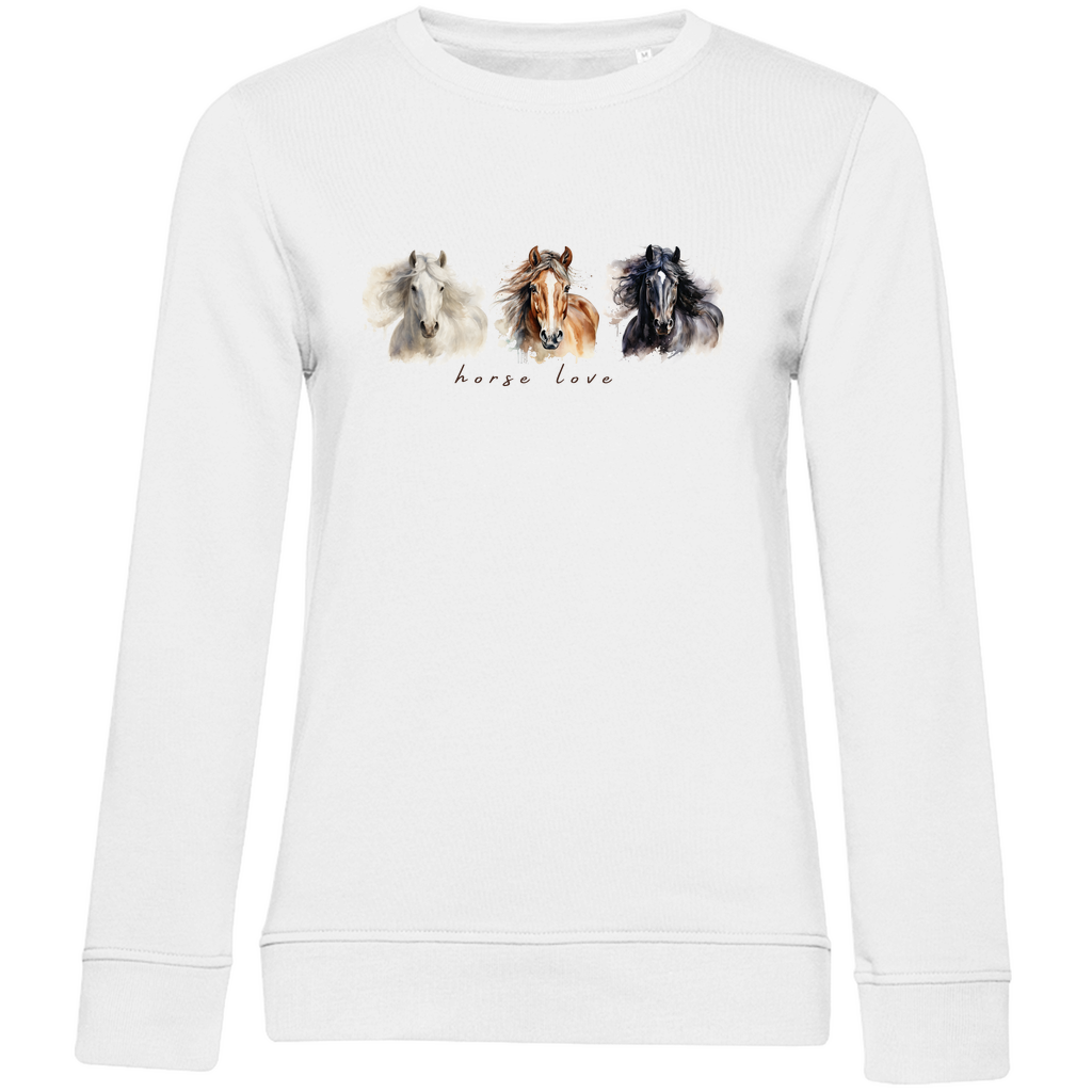 Horse Love - Bio-Sweatshirt für Damen