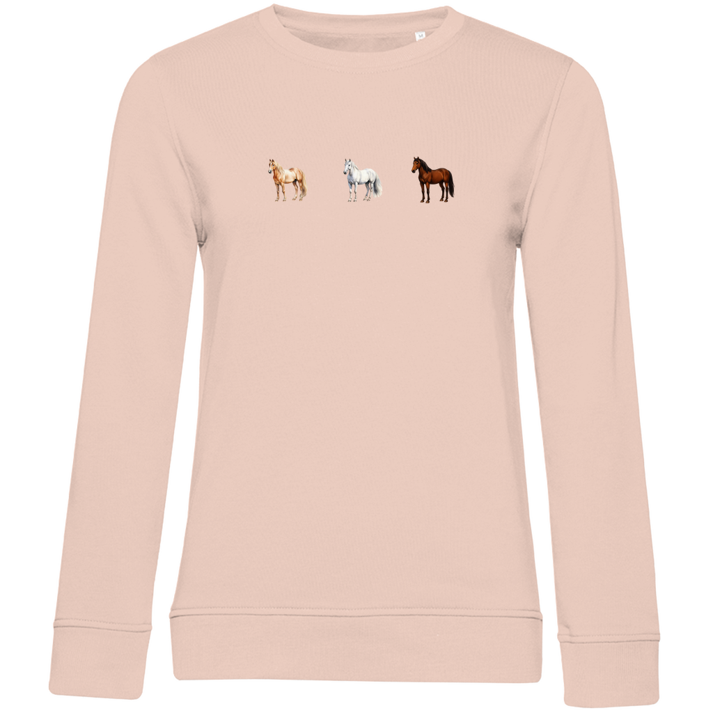 Pferde Trio - Bio-Sweatshirt für Damen