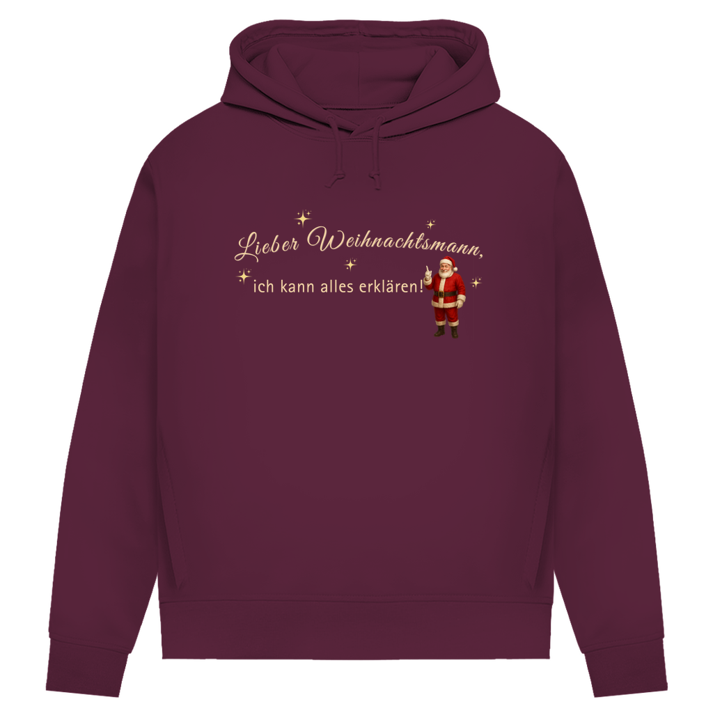 Lieber Weihnachtsmann - Bio-Hoodie für Damen
