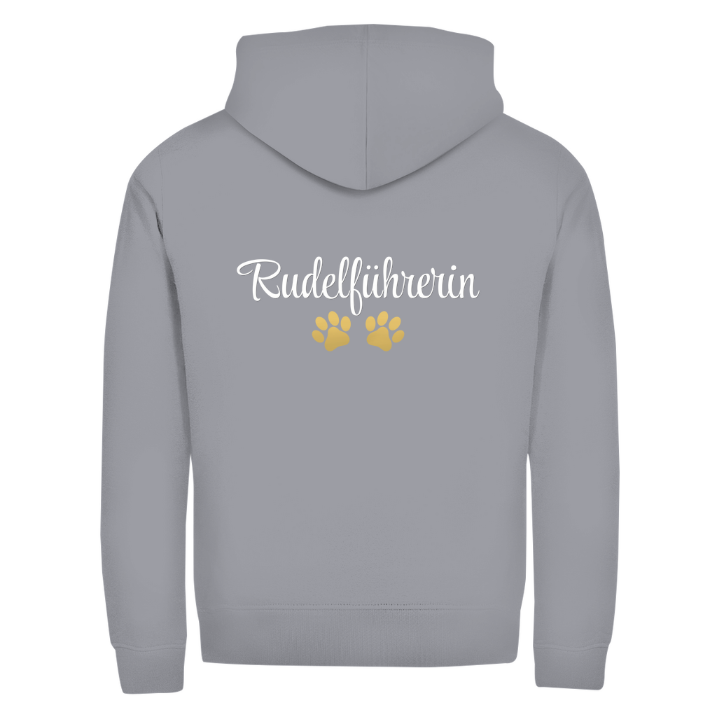 Rudelführerin Hund- Zipper-Hoodie Unisex | Rückendruck