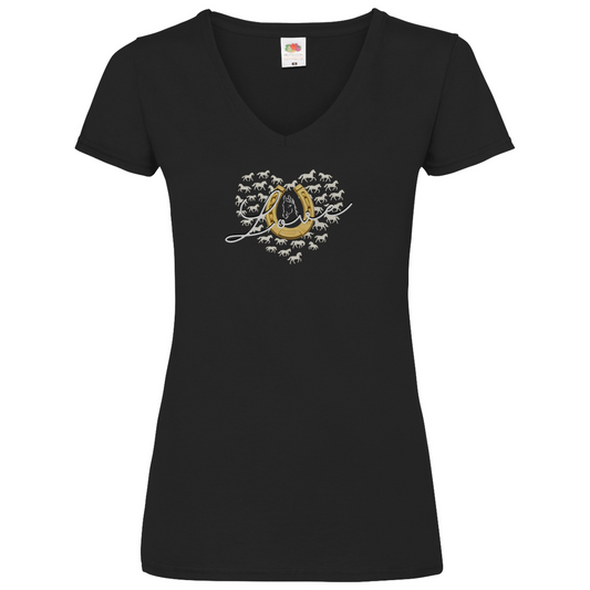 Hufeisenliebe - V-Shirt für Damen